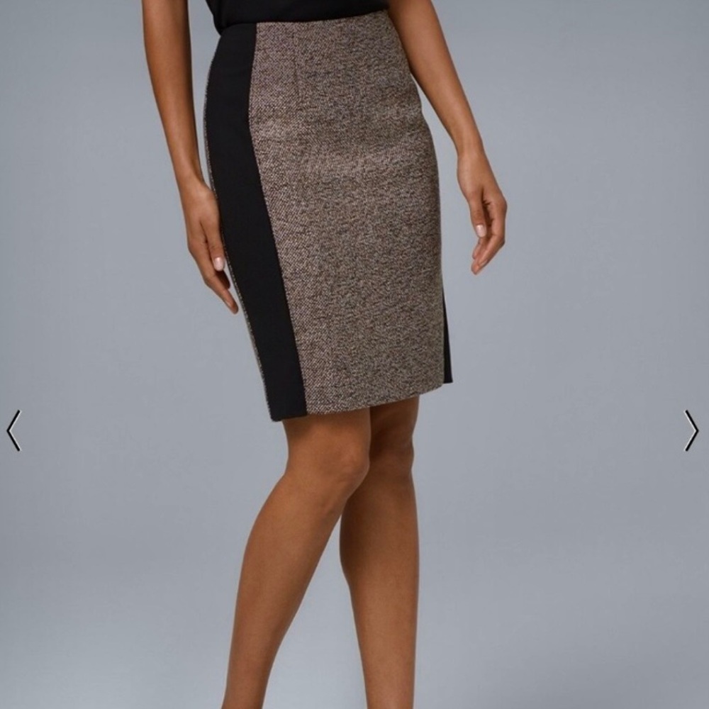 NEW White House Black Market Tweed Boot Skirt 4